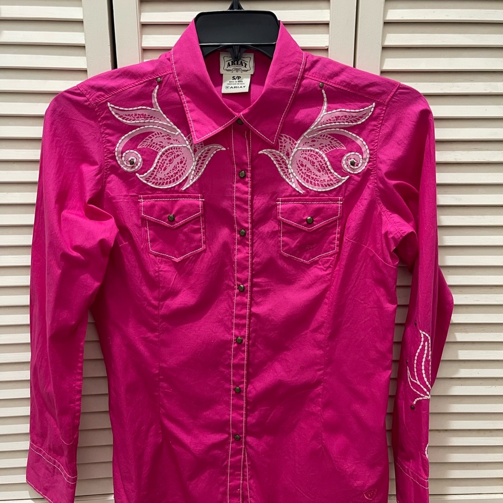 Ariat Fuchsia Western Shirt